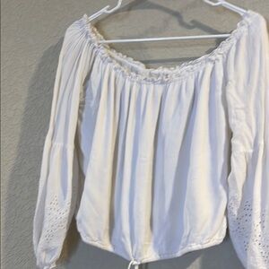 White Off-Shoulder Women's Top